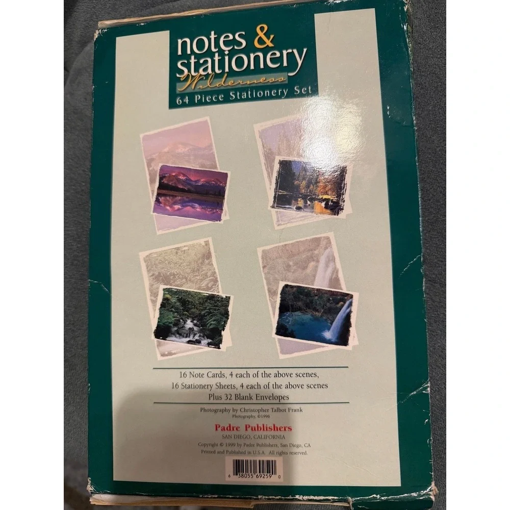 Wilderness 64 Piece Stationery Set Note Cards Envelopes Padre Publishers